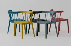 Woood Bliss Spijlenstoel Kunststof Jadegroen