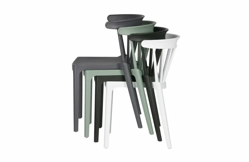 Woood Bliss Spijlenstoel Kunststof Zwart