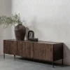 Woood Bono gravure tv meubel essen bruin [fsc]