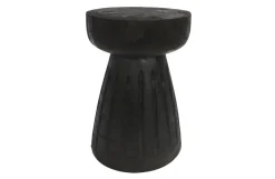 Woood Borre Kruk Hout Zwart 40xØ28cm