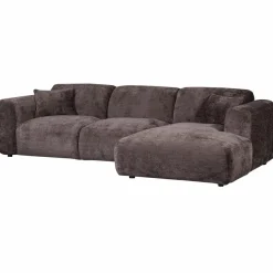 Woood CLOUD chaise longue rechts geweven chenille warm bruin