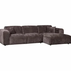 Woood CLOUD chaise longue rechts geweven chenille warm bruin