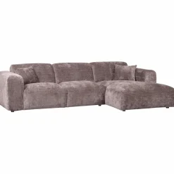 Woood CLOUD chaise longue rechts geweven chenille taupe