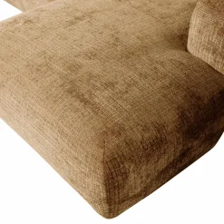 Woood CLOUD chaise longue rechts geweven chenille honinggeel