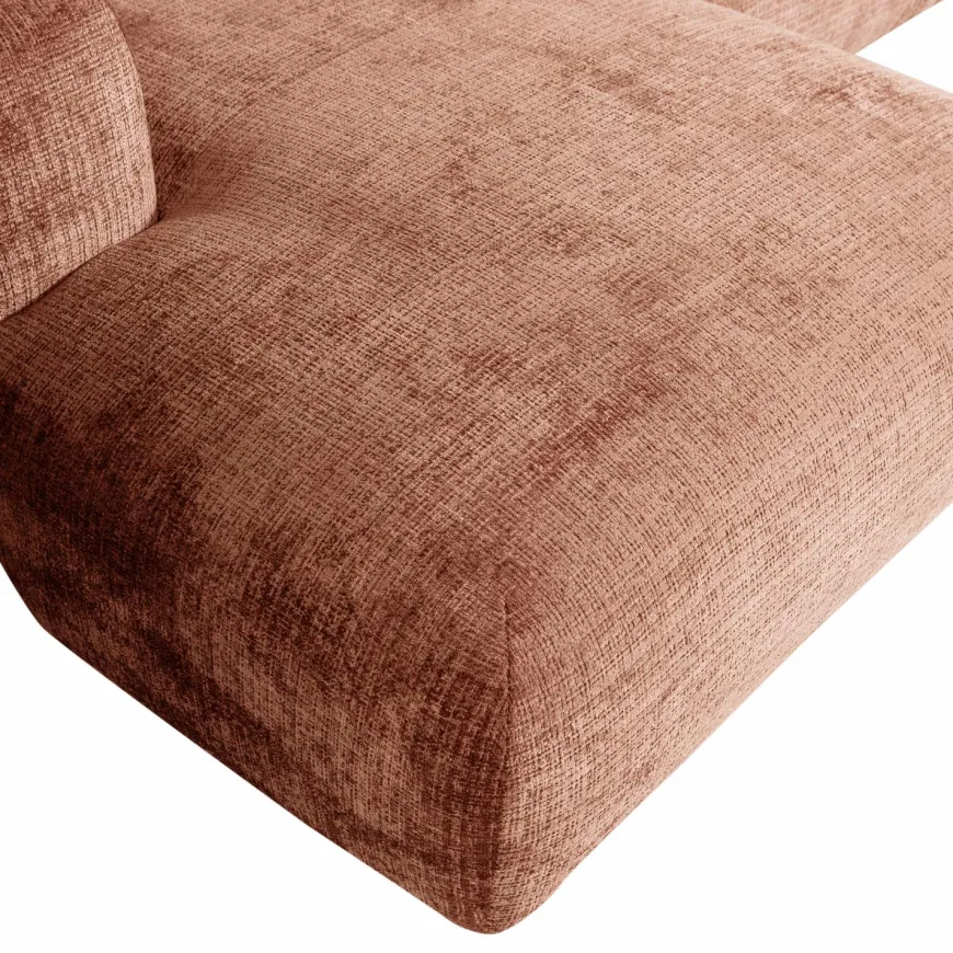 Woood CLOUD chaise longue links geweven chenille terra