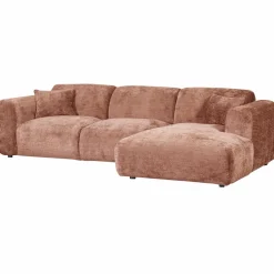 Woood CLOUD chaise longue rechts geweven chenille terra