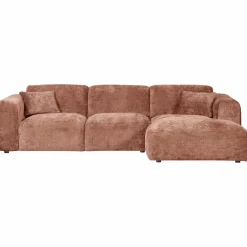 Woood CLOUD chaise longue rechts geweven chenille terra