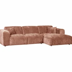 Woood CLOUD chaise longue rechts geweven chenille terra