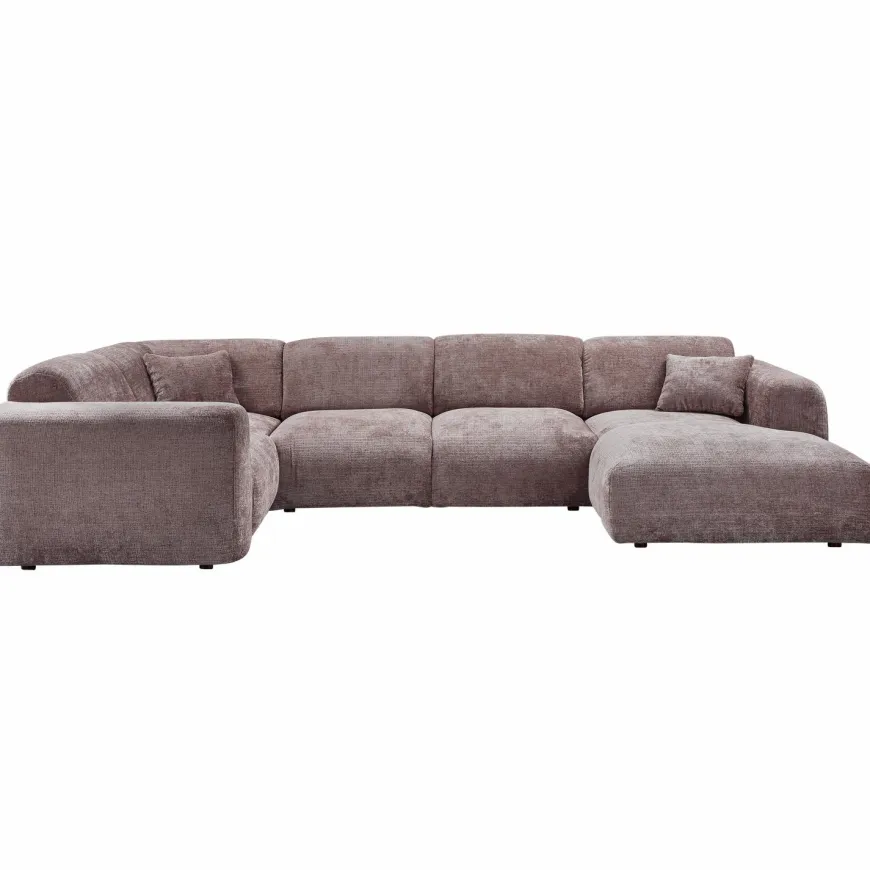 Woood CLOUD hoekbank links geweven chenille taupe