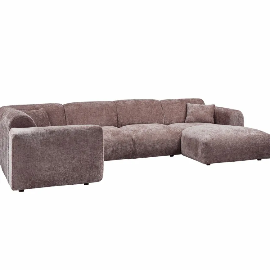 Woood CLOUD hoekbank links geweven chenille taupe