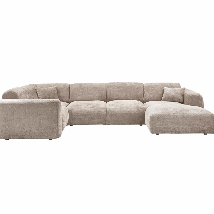 Woood CLOUD hoekbank links geweven chenille naturel