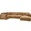 Woood CLOUD hoekbank links geweven chenille honinggeel