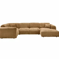 Woood CLOUD hoekbank links geweven chenille honinggeel