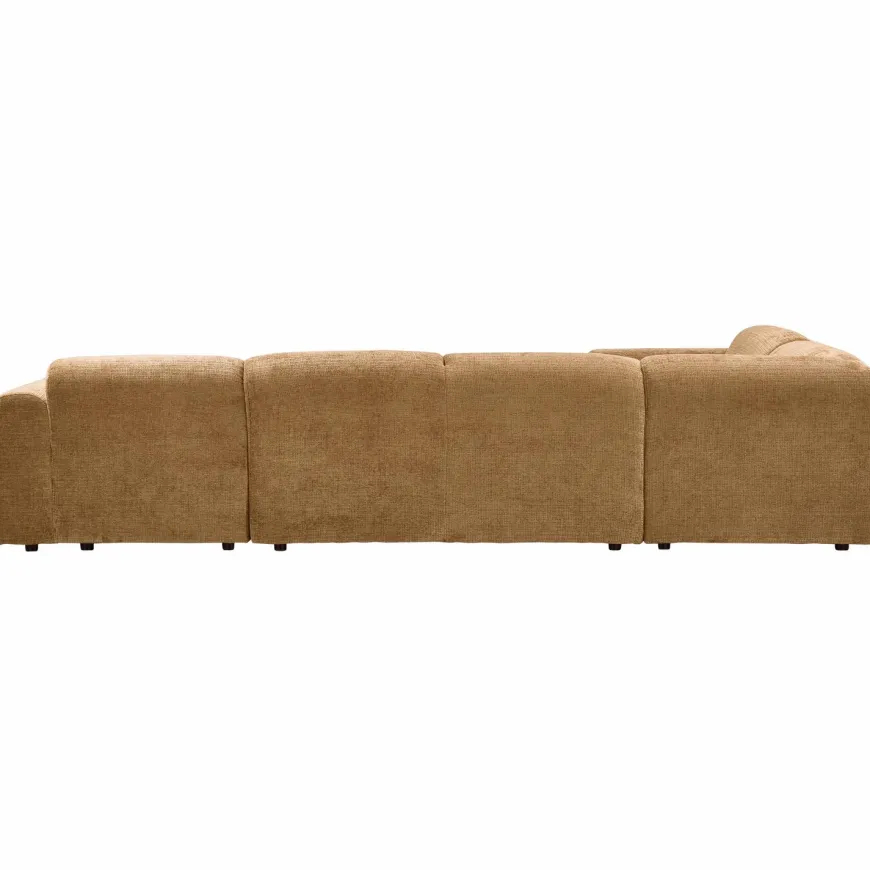Woood CLOUD hoekbank links geweven chenille honinggeel