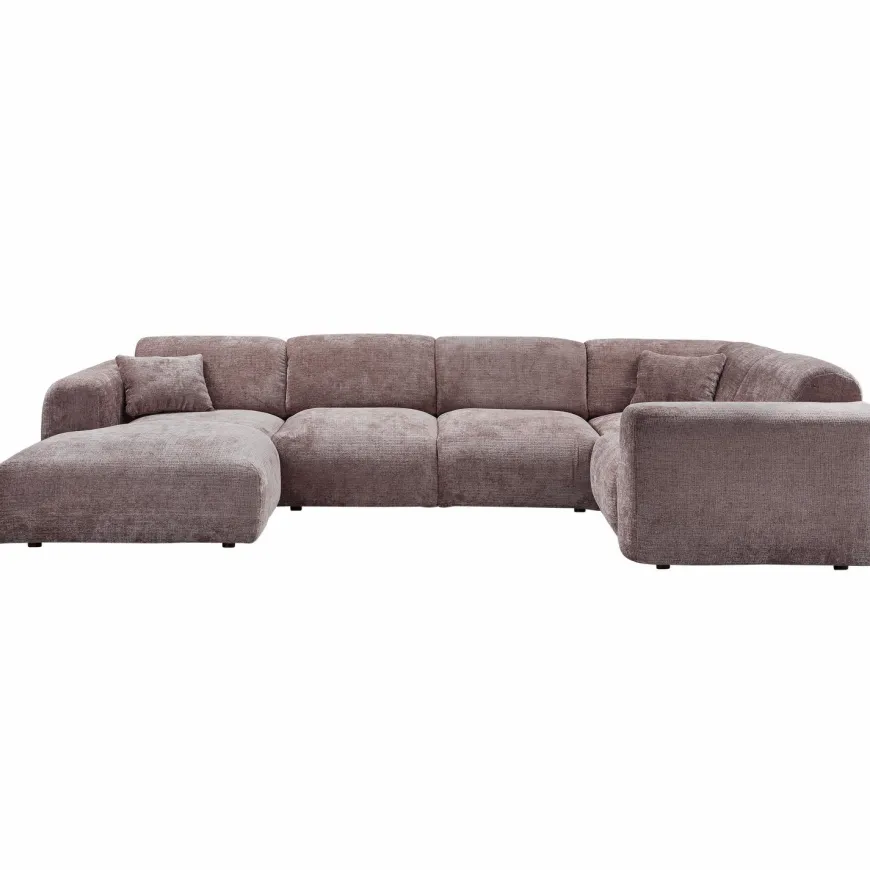 Woood CLOUD hoekbank rechts geweven chenille taupe