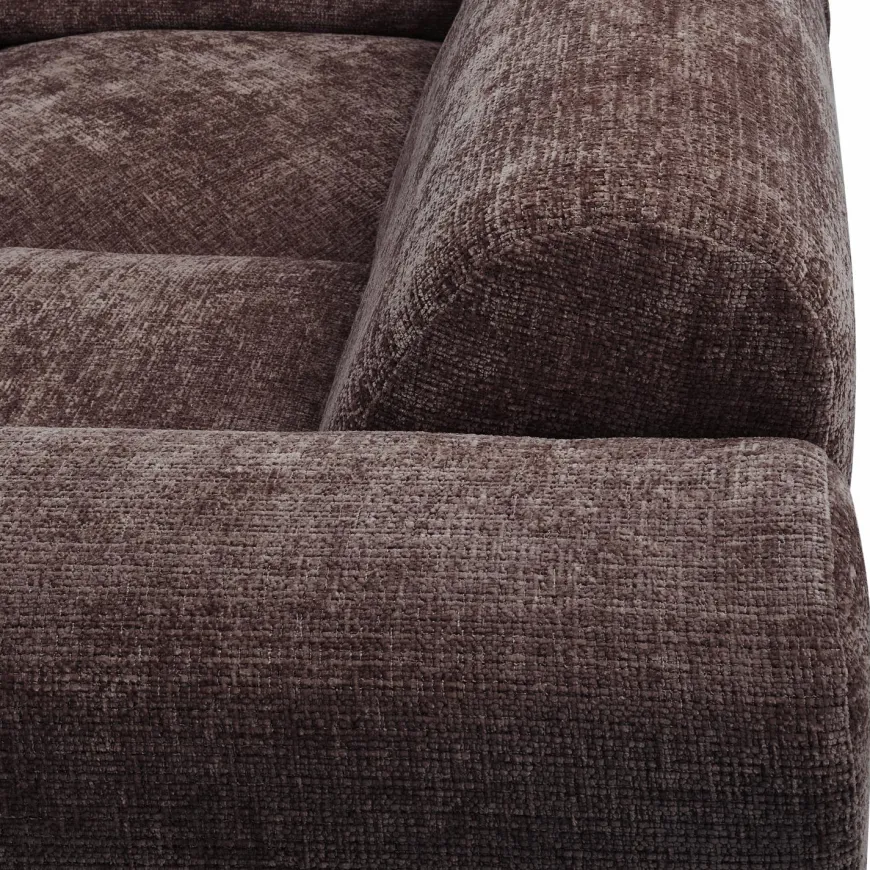 Woood CLOUD hoekbank rechts geweven chenille warm bruin