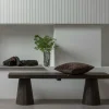 Woood Clyde bankje hout donkerbruin