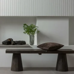 Woood Clyde bankje hout donkerbruin