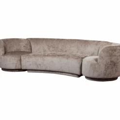Woood Combi-popular: bankje + fauteuils taupe