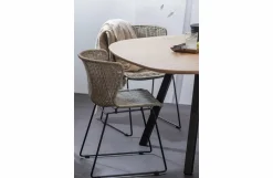 Woood Combi-tablo: Organisch Eiken 130x130 & 2-standen Poot Vierk
