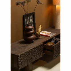 Woood Crumble carved tv meubel mango walnoot