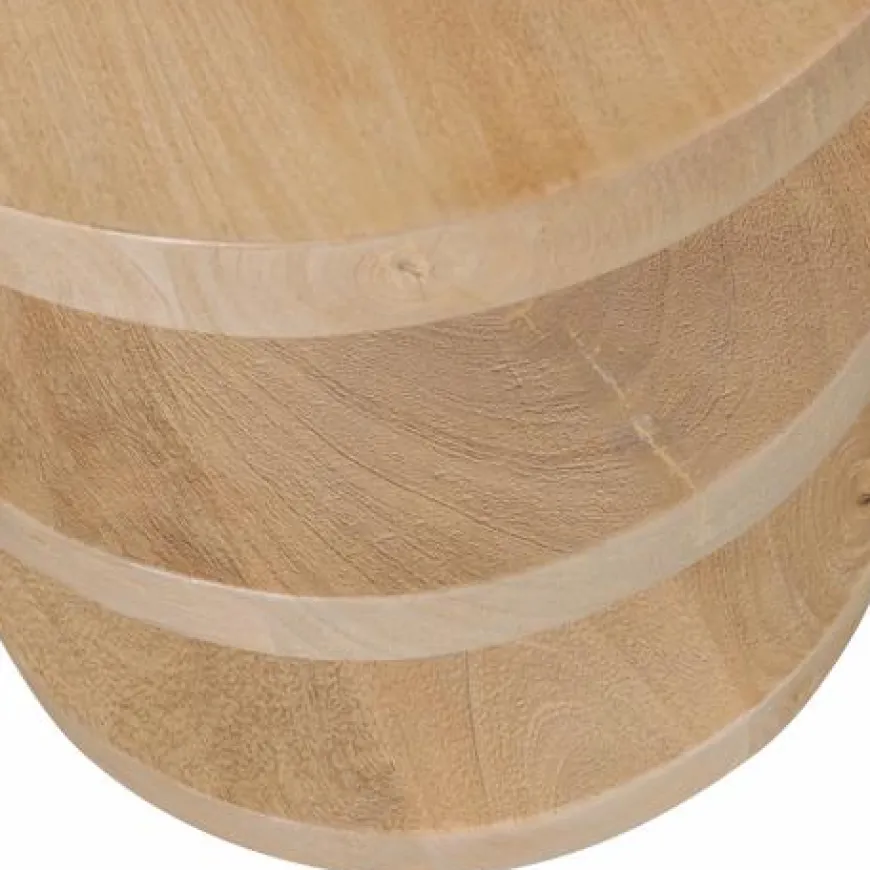 Woood Darren Halfronde Bijzettafel Mango Hout Naturel