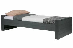 Woood Dennis Bed 90x200 Cm Grenen Steel Grey Geborsteld [fsc]