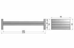 Woood Dennis Bed 90x200 Cm Grenen Steel Grey Geborsteld [fsc]
