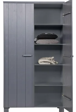 Woood Dennis Kast Grenen Steel Grey Geborsteld [fsc]