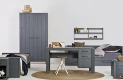 Woood Dennis Kast Grenen Steel Grey Geborsteld [fsc]