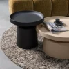 Woood EFIA vloerkleed rond wol bruin melange O200CM