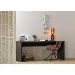Woood Eliva eetkamerstoel structure velvet paars - set van 2