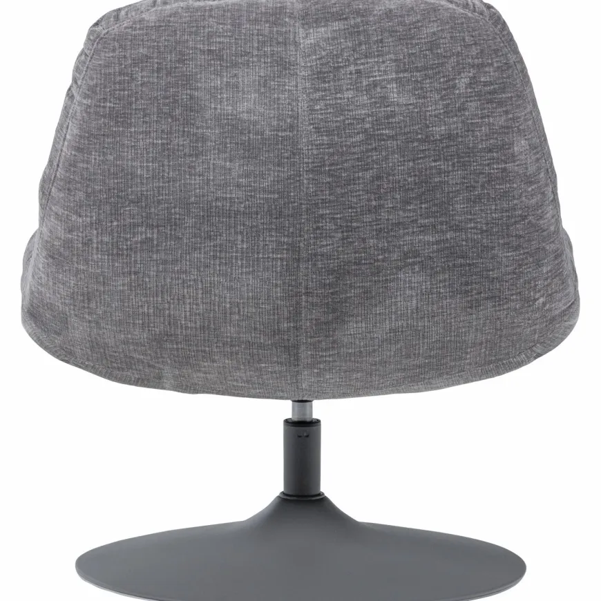Woood Elvi Draaifauteuil Chenille Structuur Lichtgrijs