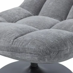 Woood Elvi Draaifauteuil Chenille Structuur Lichtgrijs