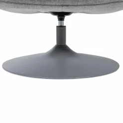 Woood Elvi Draaifauteuil Chenille Structuur Lichtgrijs