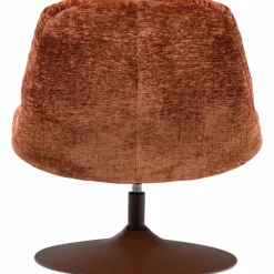 Woood Elvi Draaifauteuil Chenille Structuur Roestbruin