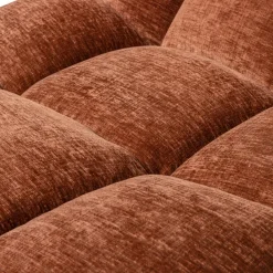 Woood Elvi Draaifauteuil Chenille Structuur Roestbruin