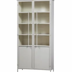 Woood EXHIBIT XL 2-deurs vitrinekast metaal zand