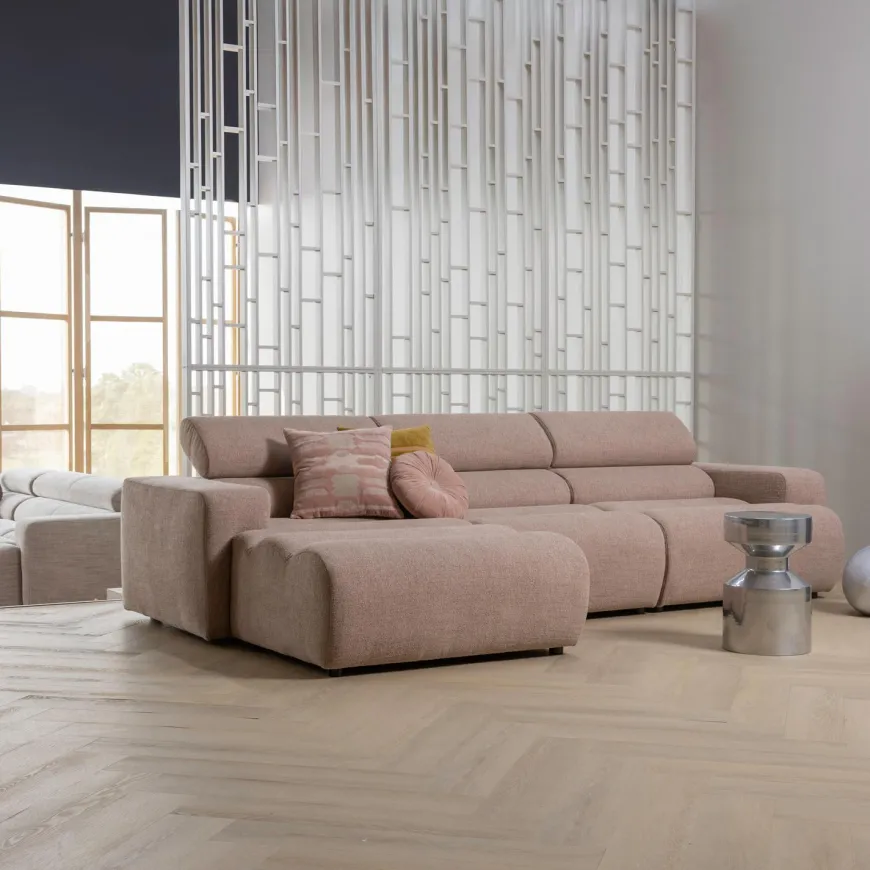 Woood Feis kussens velvet roze/naturel - set van 3
