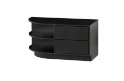 Woood Finca Tv Meubel Rond Links 78 Cm Grenen Zwart [fsc]