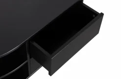 Woood Finca Tv Meubel Rond Links 78 Cm Grenen Zwart [fsc]