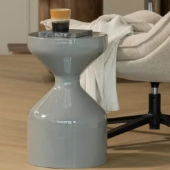 Woood Floyd bijzettafel metaal lichtgrijs