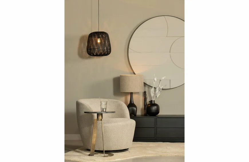 Woood Foss Tafellampvoet Aluminium Antique Zwart/bruin
