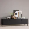 Woood Gunnar Dressoir 200 Cm Grenen Matzwart [fsc]