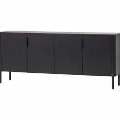 Woood Gunnar Dressoir 200 Cm Grenen Matzwart [fsc]