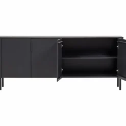 Woood Gunnar Dressoir 200 Cm Grenen Matzwart [fsc]