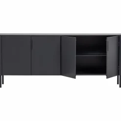 Woood Gunnar Dressoir 200 Cm Grenen Matzwart [fsc]