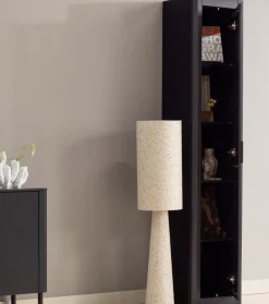 Woood Gunnar Smalle Hoge Kast Grenen Matzwart [fsc]