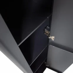 Woood Gunnar Smalle Hoge Kast Grenen Matzwart [fsc]
