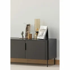 Woood Gunnar tv meubel 154 cm grenen matzwart [fsc]